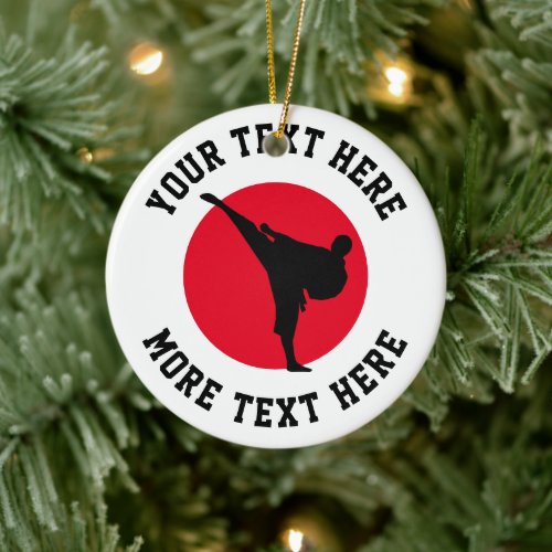 Karate Christmas tree ornament for martial arts