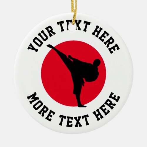 Karate Christmas tree ornament for martial arts