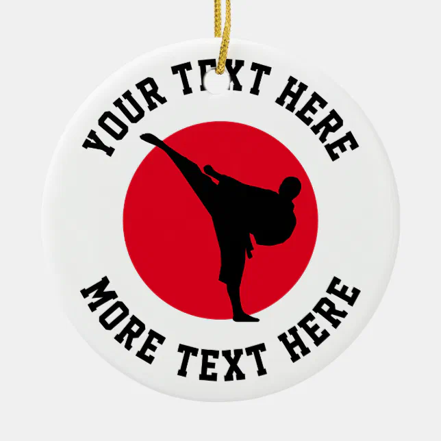 Karate Christmas tree ornament for martial arts Zazzle
