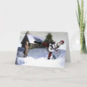 Karate Claus Holiday Card