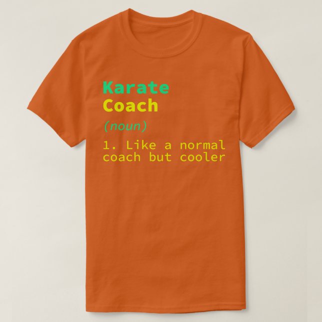 Karate Coach Definition Funny Sensei Humor Premium T-Shirt (Design Front)