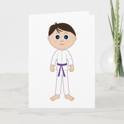 Karate Congratulations Purple Belt Card