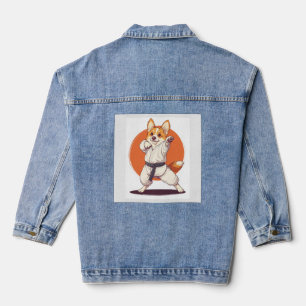 Karate Corgi � Martial Arts Dog Denim Jacket