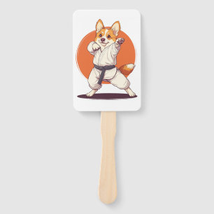 Karate Corgi � Martial Arts Dog Hand Fan