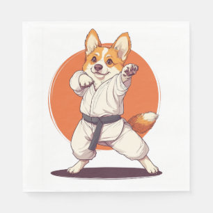 Karate Corgi � Martial Arts Dog Napkins