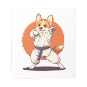 Karate Corgi � Martial Arts Dog Notepad