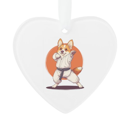 Karate Corgi � Martial Arts Dog Ornament