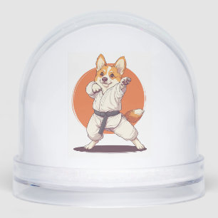 Karate Corgi � Martial Arts Dog Snow Globe