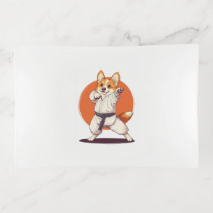 Karate Corgi � Martial Arts Dog Trinket Tray