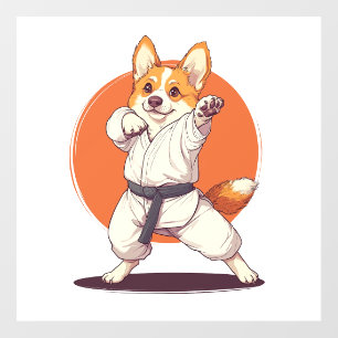 Karate Corgi � Martial Arts Dog Wall Decal