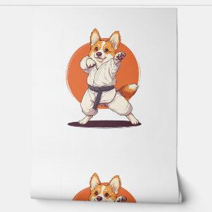 Karate Corgi – Martial Arts Dog Wallpaper