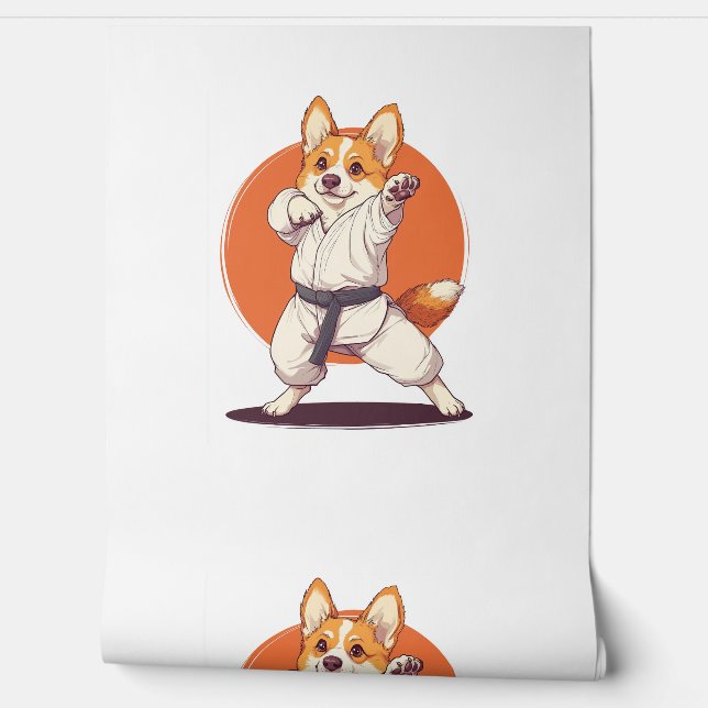 Karate Corgi – Martial Arts Dog Wallpaper (Unrolling)