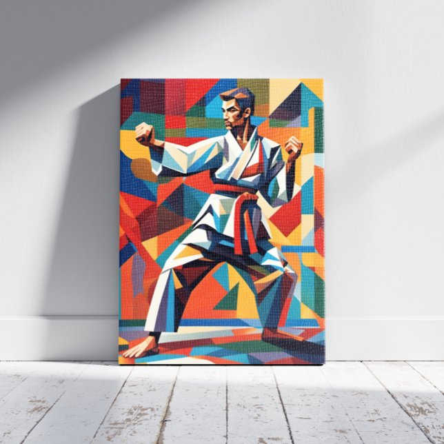 Karate Cubism Canvas Print (Creator Uploaded)