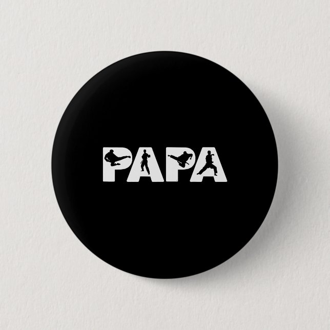 Karate Dad Funny Dad Karate Dad Gift  Button (Front)