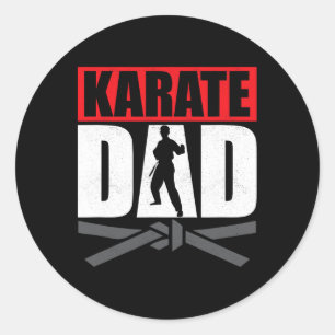 Karate Dad Karateka Self Defence Fighter Classic Round Sticker