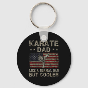Karate Dad Like A Normal Dad But Cooler Father's D Keychain
