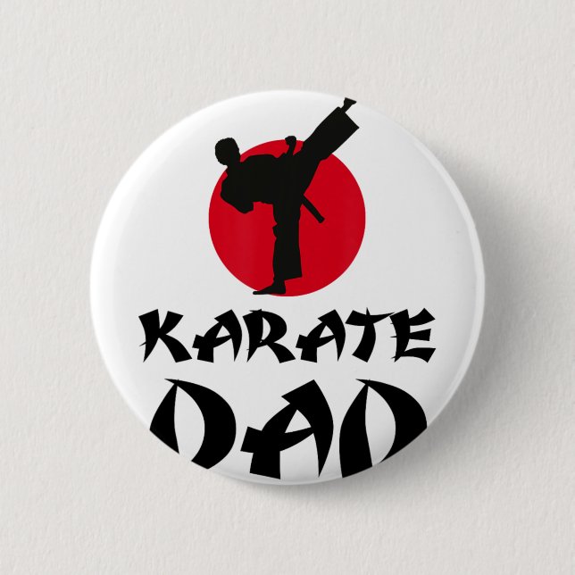 Karate Dad Martial Arts  Button (Front)