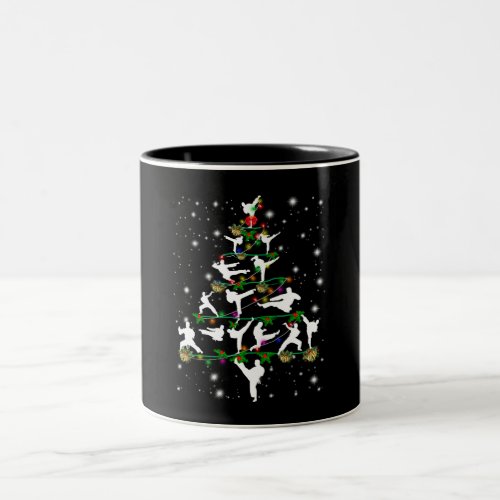 Karate Decor Christmas Tree Ornaments Custom Two-Tone Coffee Mug