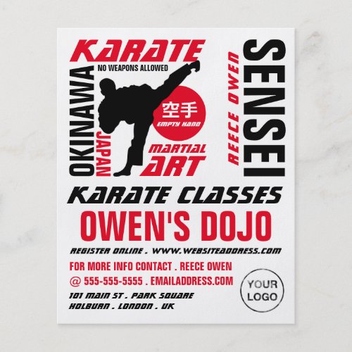 Karate Design Karate Class Advertising Flyer