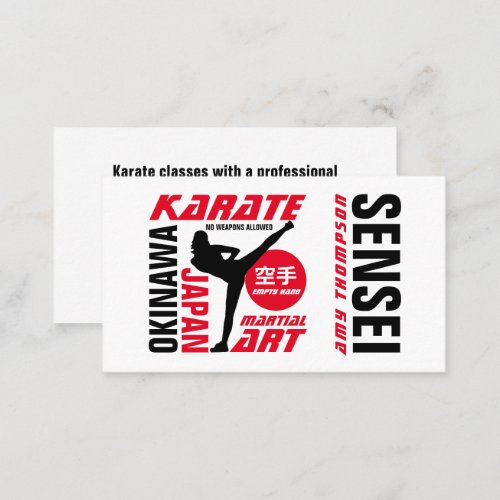 Karate Design Sensei Business Card