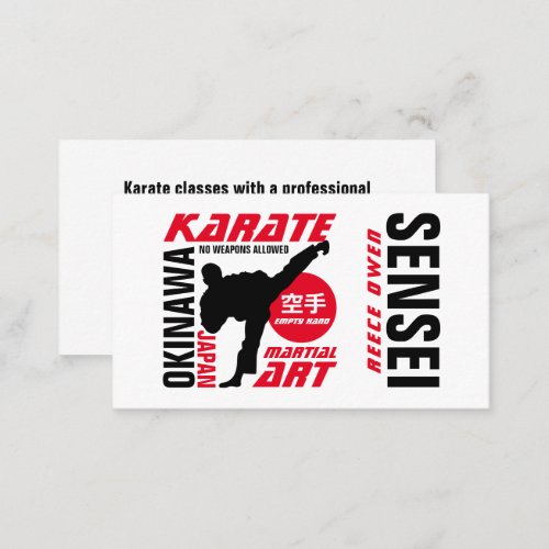 Karate Design Sensei Business Card