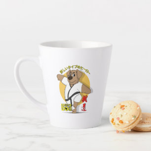 Karate Dog Latte Mug