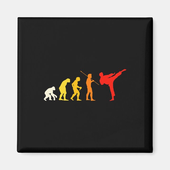 Karate Evolution Kung Fu Shotokan Gift Martial Art Magnet (Front)