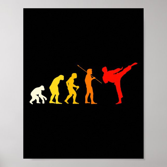 Karate Evolution Kung Fu Shotokan Gift Martial Art Poster (Front)