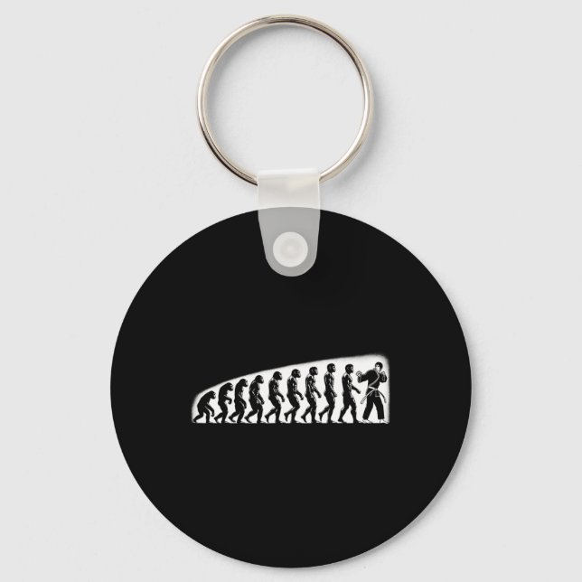 Karate Evolution Mma Kickboxing Muay Thai Jiu Jits Keychain (Front)
