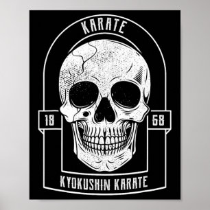 Karate Fighter Skeleton Japan Martial Arts Poster