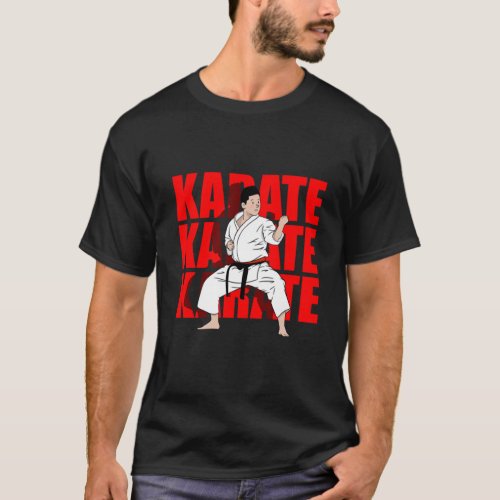 karate Fighting martial art japanese CARTOON ANIME T_Shirt