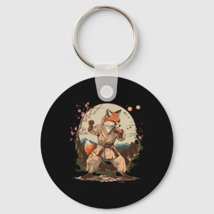 Karate Fox Motif Taekwondo Jiu-jitsu Mma Kickboxin Keychain