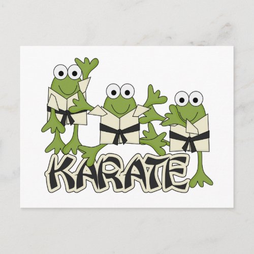 Karate Frogs Tshirts and Gifts Postcard