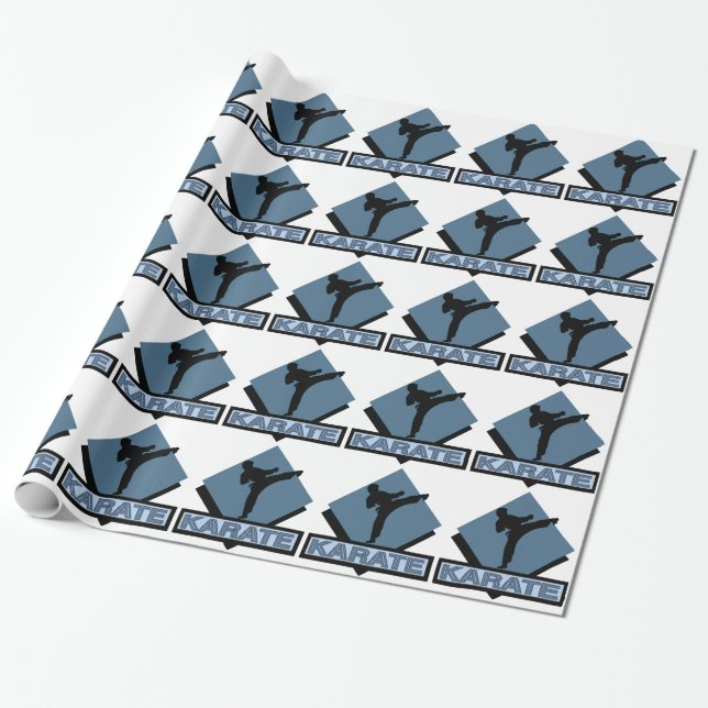 Karate Gift Wrapping Paper Martial Arts gift wrap (Unrolled)