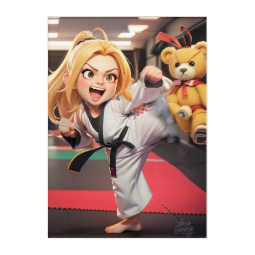 Karate Girl Acrylic Print