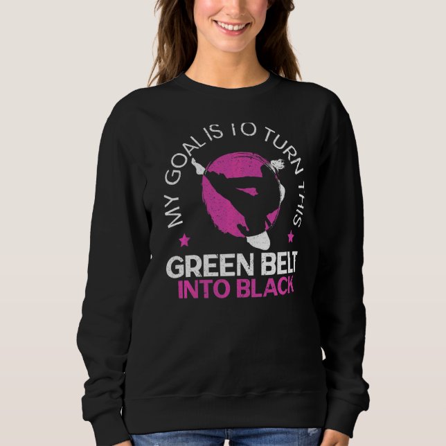 Karate Girl Black Belt Sweatshirt (Front)