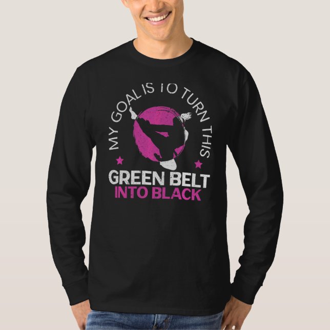 Karate Girl Black Belt T-Shirt (Front)