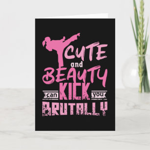 Karate Girl Card