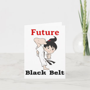 Karate Girl Future Black Belt Martial Arts Card