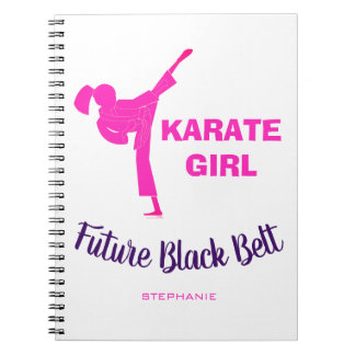 Karate Girl Future Black Belt Notebook