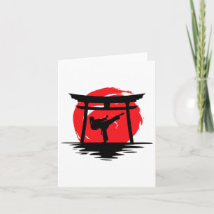Karate Girl Japanese Gate  Card
