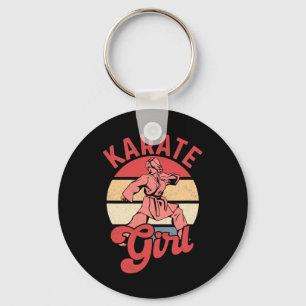 Karate Girl Karateka Self Defence Fighter Keychain
