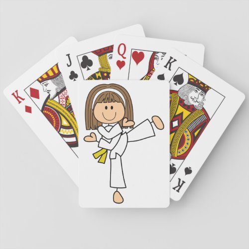 Karate Girl Poker Cards