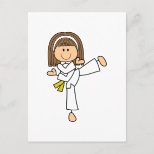 KARATE GIRL POSTCARD