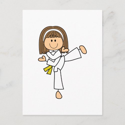 KARATE GIRL POSTCARD