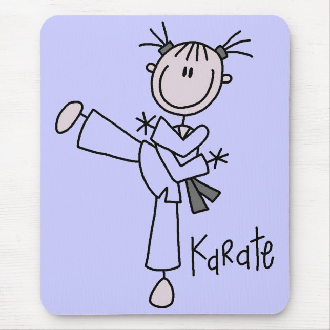 Karate Girl Tshirts and Gifts Mouse Pad (Front)