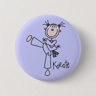 Karate Girl Tshirts and Gifts Pinback Button