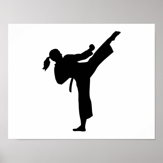 Karate girl woman poster (Front)