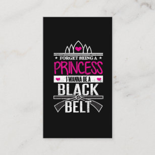 Karate Girls Forget Princess Be a Black Belt Business Card