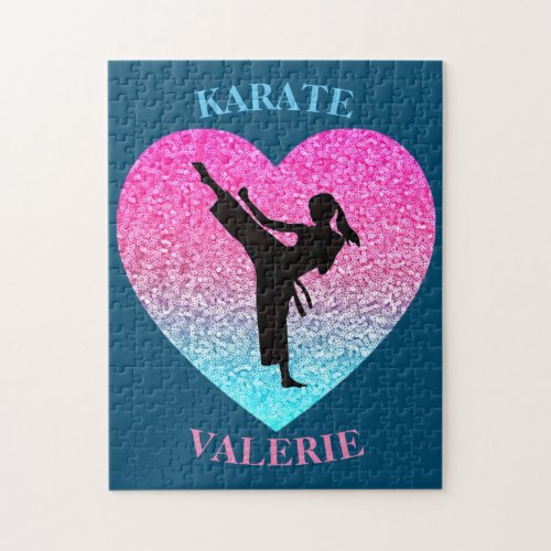 Karate Girls Heart Puzzle